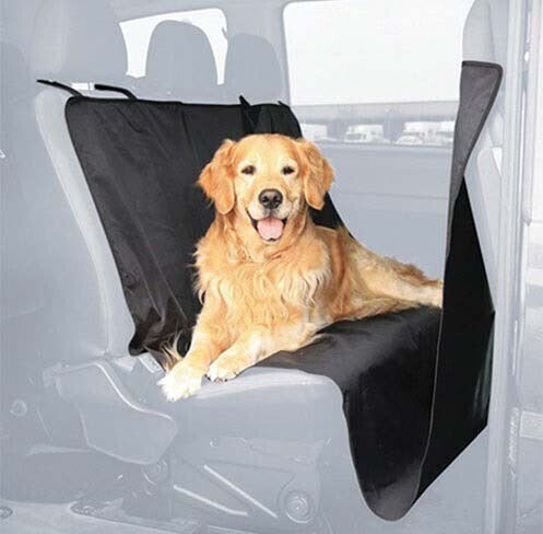 Woofmoda Wasserdicht Sitzbezug für Hunde Autositzschutz Schwarz Schwarz