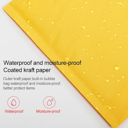 Set of Envelopes Bag Type with Bubble Wrap 10pcs in Yellow Color