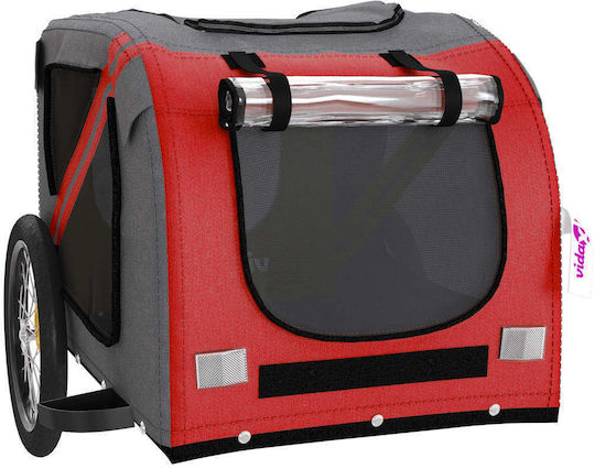 vidaXL Dog Carrying Red Bicycle Trailer for 45kg Pets