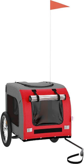 vidaXL Dog Carrying Red Bicycle Trailer for 45kg Pets