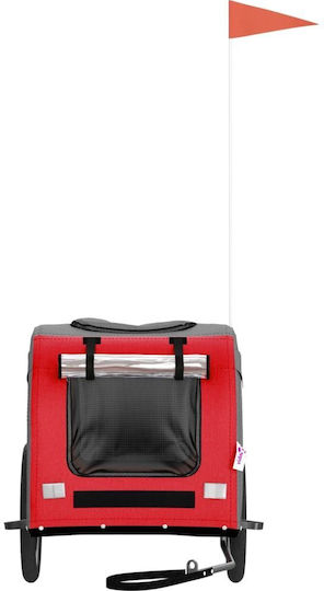 vidaXL Dog Carrying Red Bicycle Trailer for 45kg Pets