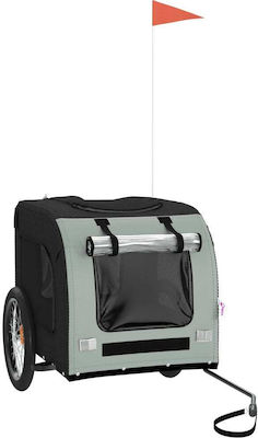 vidaXL Dog Carrying Gray Bicycle Trailer for 45kg Pets