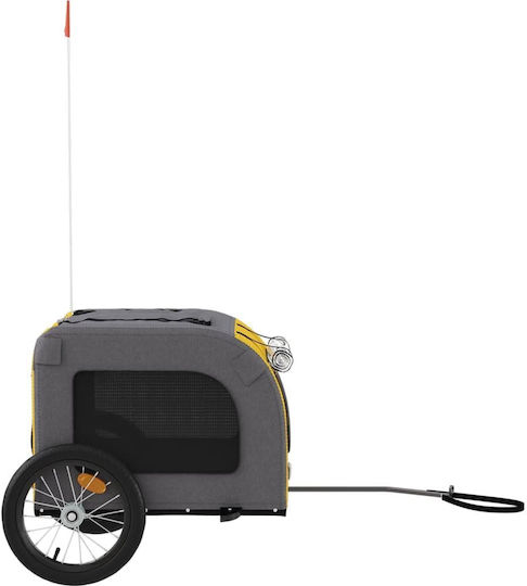 vidaXL Remorcă bicicletă pentru transport câine până la 45kg Galben