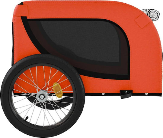 vidaXL Remorcă bicicletă pentru transport câine până la 45kg Portocaliu
