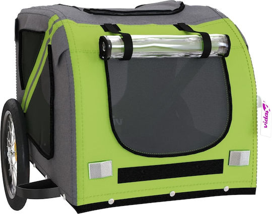 vidaXL Dog Carrying Green Bicycle Trailer for 45kg Pets