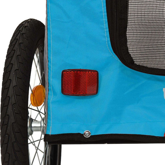 vidaXL Dog Carrying Blue Bicycle Trailer for 45kg Pets
