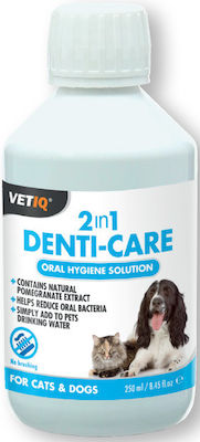 VetIQ 2in1 Denti Care Mouth Wash Dog against Bad Breath Στοματικό Διάλυμα για Σκύλους 250ml