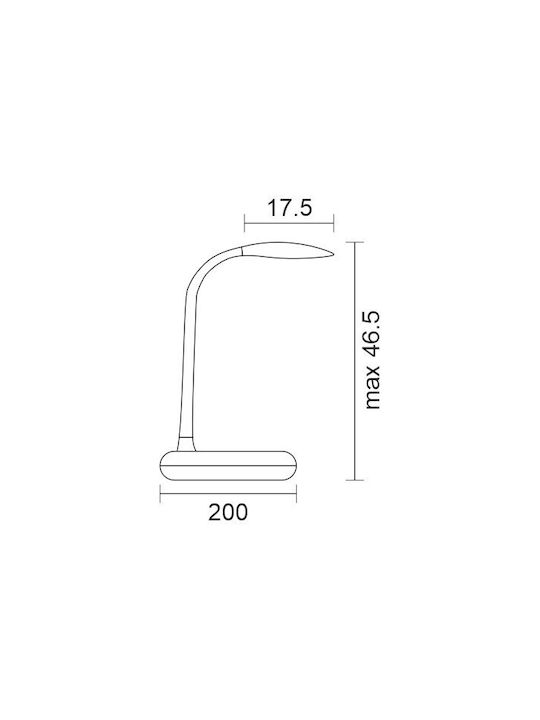 Spot Light LED Office Lamp with Foldable Arm in White Color