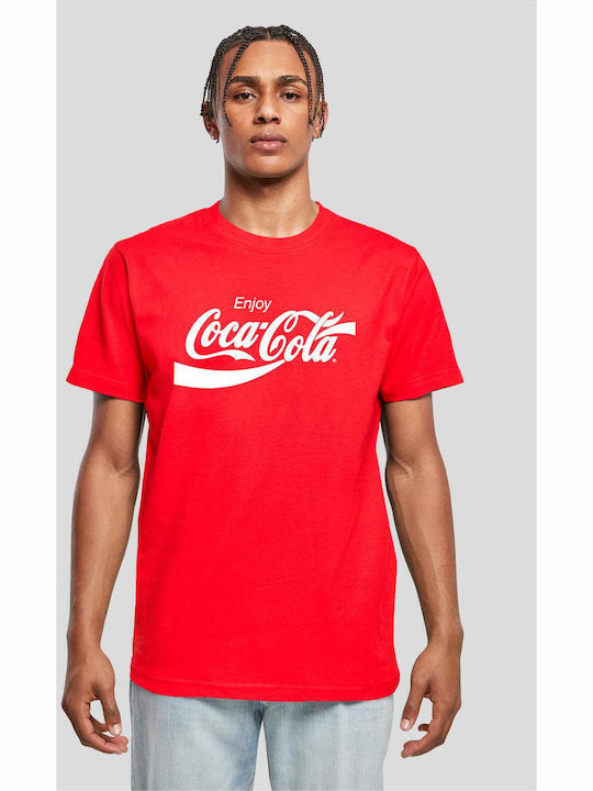 Merchcode Coca Cola T-shirt Κόκκινο Βαμβακερό