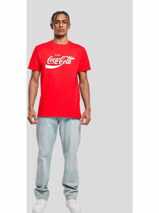 Merchcode Coca Cola T-shirt Κόκκινο Βαμβακερό