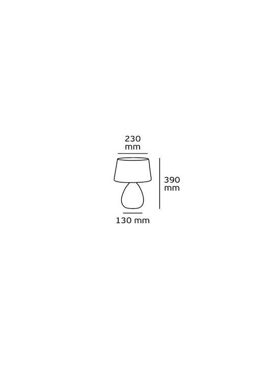 VK Lighting Ceramic Table Lamp for Socket E27 with Beige Shade and Base