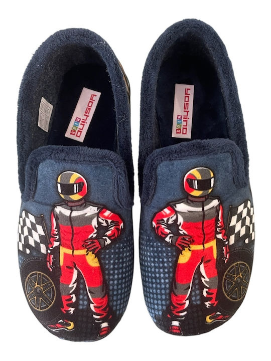 Yoshino Boys Anatomic Slippers Blue