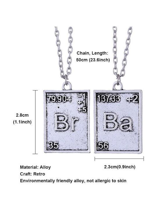 Σετ 2 Κολιέ Ασημένια Απόχρωση Σειρά Breaking Bad 1 Set 2 Pc Pendant Necklace Silver Shade From Tv Series Breaking Bad Molfs Σετ 2 Κολιέ Ασημένια Απόχρωση Σειρά Breaking Bad 1 Set 2 Pc Pendant Necklace Silver Shade From Tv Series Breaking Bad Molfs