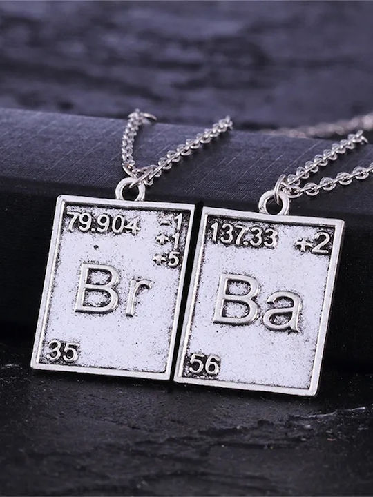 Set of 2 Silver Shade Necklaces Series Breaking Bad 1 Set 2 Pc Pendant Necklace Silver Shade From TV Series Breaking Bad Molfs