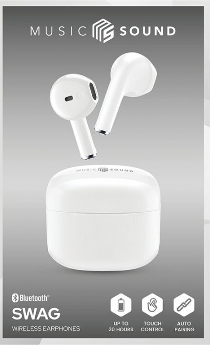 Cellular Line Swag Earbud Bluetooth Handsfree Ακουστικά με Θήκη Φόρτισης  Λευκά