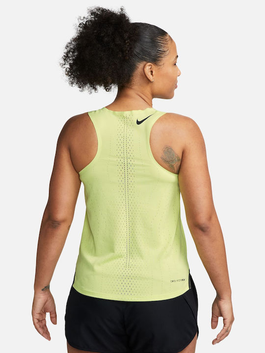 Nike Women's Athletic Blouse Sleeveless Dri-Fit Yellow