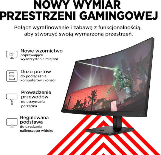 HP OMEN 32c VA HDR Curved Gaming Monitor 31.5" QHD 2560x1440 165Hz with Response Time 1ms GTG