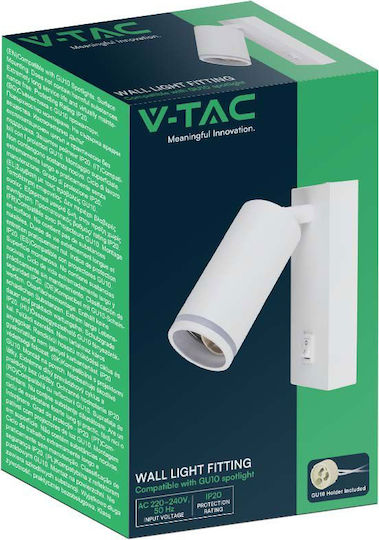 V-TAC Einzel Spot mit Fassung GU10 in Weiß Farbe