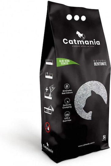 Catmania Άμμος Γάτας Μπετονίτης Ψιλόκοκκη με Άρωμα Aloe Vera 5lt