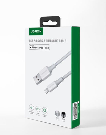 Ugreen US155 USB-A zu Lightning Kabel Schwarz 1m (80822)