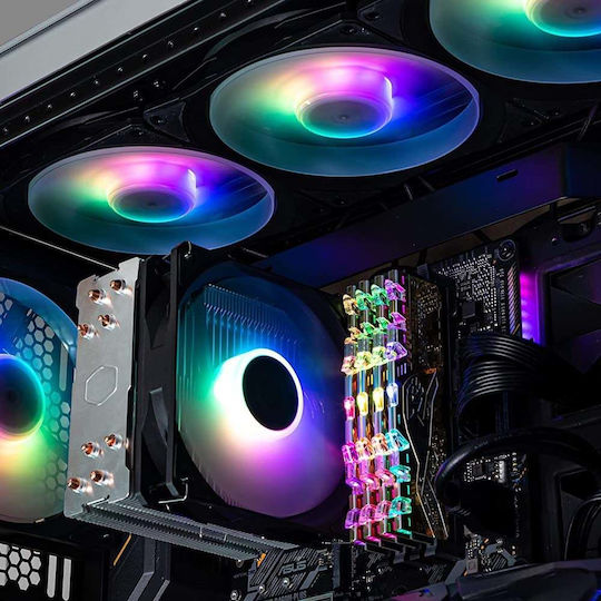 CoolerMaster Ventilator Pentru Carcasă MOBIUS 140P (1900rpm / 76.5cfm) cu Iluminare ARGB și Conexiune 4-Pin PWM