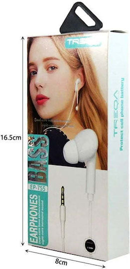 Treqa In-ear Handsfree with 3.5mm Connector White