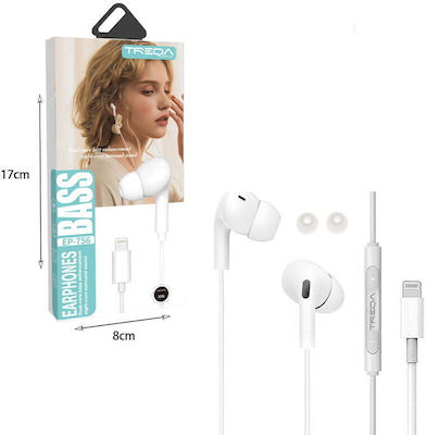 Treqa In-ear Handsfree with Lightning Connector White