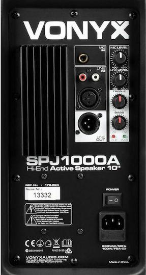 Vonyx SPJ-1000AD 178.024 Αυτοενισχυόμενο Ηχείο PA 200W με Woofer 10" 26x32x49.5εκ.