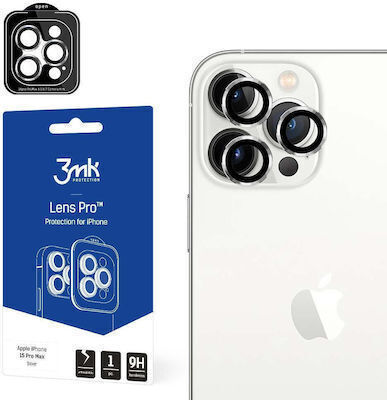 3MK Camera Protection Tempered Glass Silver for the iPhone 15 Pro Max