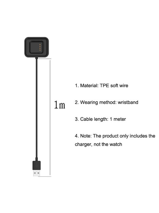 Charging Base Cable Ladegerät für Mi Watch / Mi Watch Lite Mi Uhr / Mi Uhr Lite Schwarzς