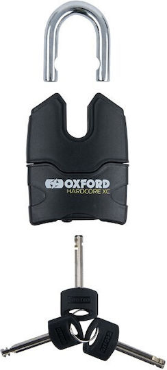 Oxford Chain Hardcore XL Motorrad-Diebstahlsicherungskette mit Schloss und Länge 150cm Schwarz Farbe