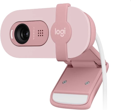 Logitech Brio 100 Web Camera Full HD 1080p Ροζ 960-001623