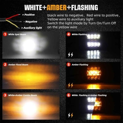 Square Headlights Car LED Mazda 2 Mercedes-Benz V Mitsubishi Pick-up with White Lighting 2pcs