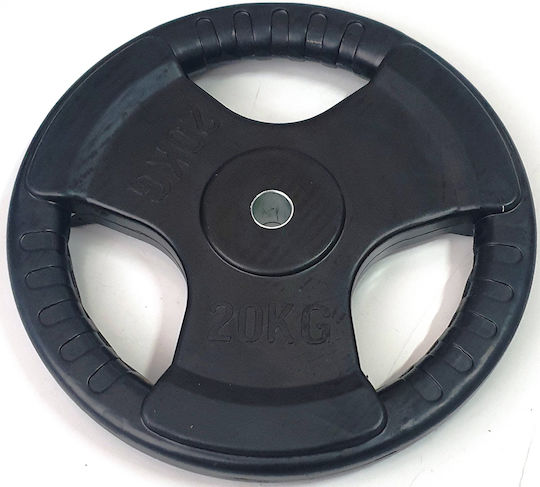 Optimum Set of Plates Rubber 1 x 20kg Ø28mm with Handles