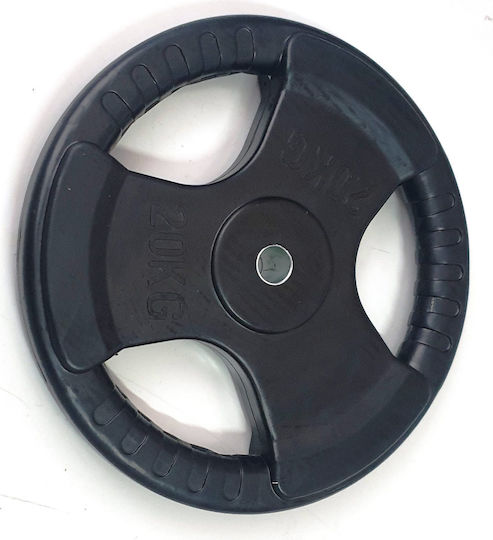 Optimum Set of Plates Rubber 1 x 20kg Ø28mm with Handles