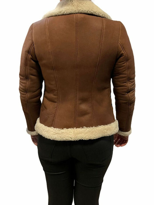Jachetă de femei Biker Jacket Tabac maro