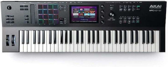 Akai Proffesional Sintetizator MPC Key 61 cu 61 Semi-ponderat