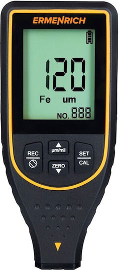 Ermenrich NT50 Μετρητής Πάχους Βαφής από 0 έως 1700µm με Δυνατότητα Αποθήκευσης 30 Μετρήσεων