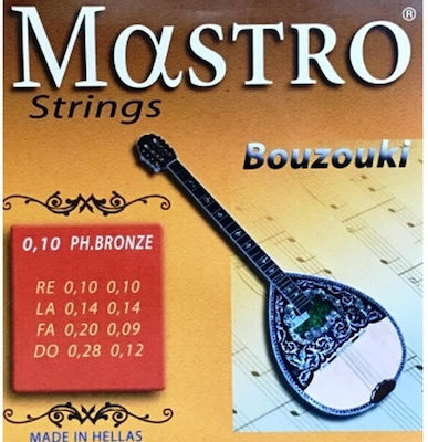 Mastro Set Fosfor bronz de Corzi pentru Bouzouki Phoshor Bronze Buzuki cu 8 corzi 10 - 26"