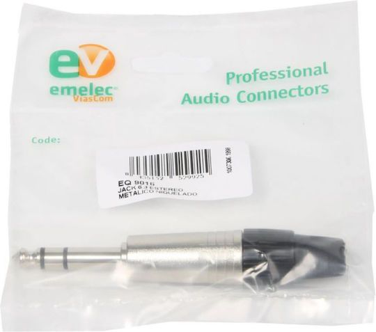 Emelec Plug 6.3mm Jack stereo male Silver (EQ9016)