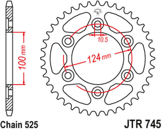 JT Sprockets Rear Sprocket for Ducati Monster