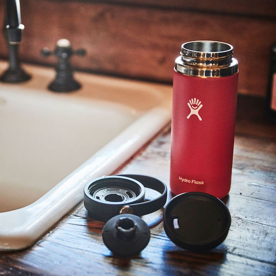 Hydro Flask Wide Mouth Flex Sip Lid Spare Lid for Thermos made of Plastic Black