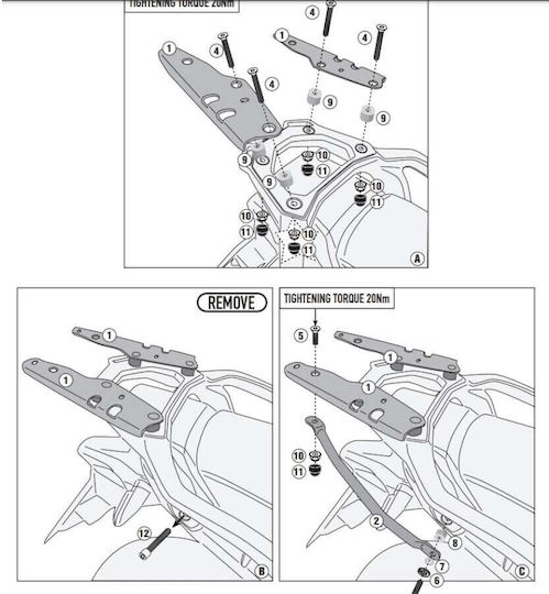 Givi Case Mounts for Honda Transalp