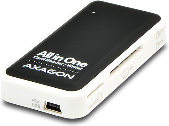 Axagon Card Reader USB 2.0 for /S/D/ /m/i/c/r/o/S/D/ /M/e/m/o/r/y/S/t/i/c/k/ /C/o/m/p/a/c/t/F/l/a/s/h/ / /x/D/