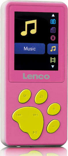 Lenco Xemio-560PK MP3 Player (8GB) με Οθόνη TFT / LCD 1.8" Ροζ