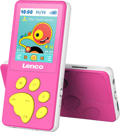 Lenco Xemio-560PK MP3 Player (8GB) με Οθόνη TFT / LCD 1.8" Ροζ