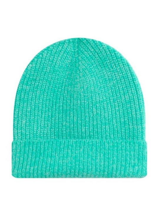 Grace & Mila Ribbed Beanie Cap Green