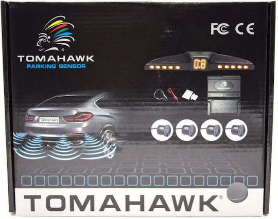Tomahawk Car Parking System with Screen and 4 Sensors in Black Color