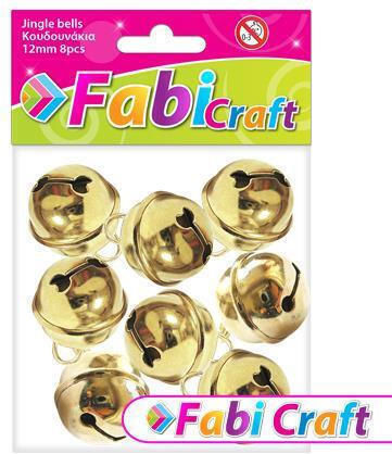 Fabi Metallic Decorative Bell for DIY Crafts Gold 6pcs