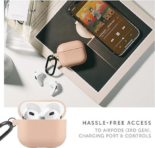 Native Union Roam Hülle Silikon mit Haken Peach für Apple AirPods 3